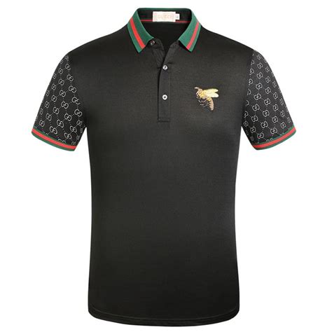 gucci multi color print black t-shirt hotter cooler|gucci polo shirts for men.